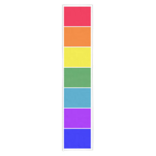 Rainbow Squares Short Table Runner