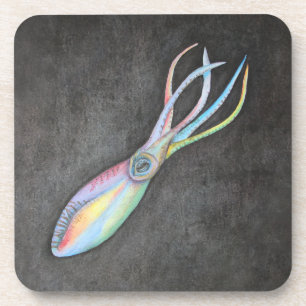 Rainbow Squid Coasters