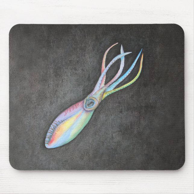 Rainbow Squid Mousepad (Front)
