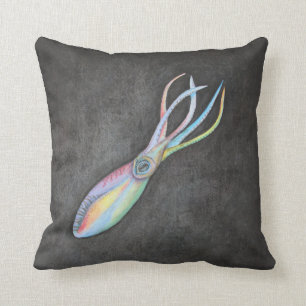 Rainbow Squid Pillow