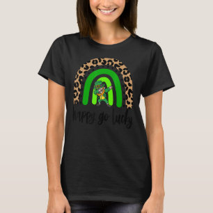 Rainbow St Patricks Day Leprechaun Dabbing Happy G T-Shirt