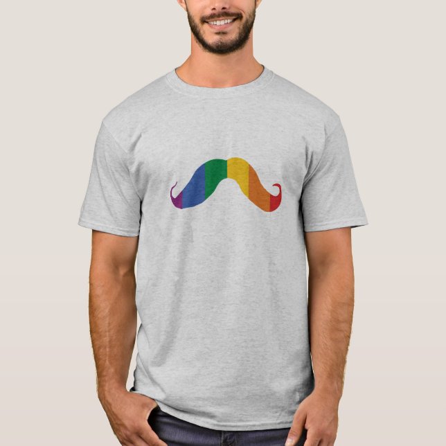 Rainbow Stache .png T-Shirt (Front)
