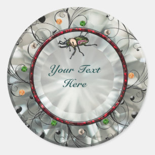 Rainbow Stag Beetle Classic Round Sticker