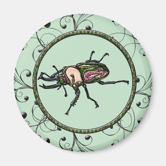 Rainbow Stag Beetle Magnet (Front)