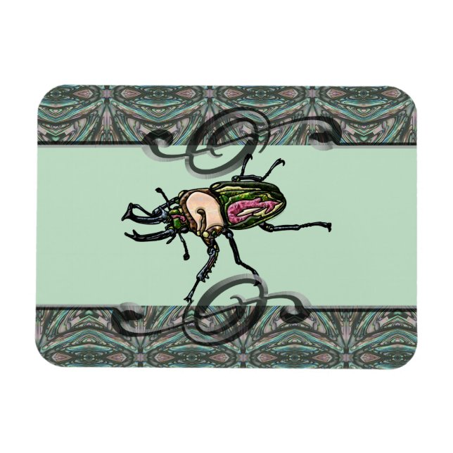 Rainbow Stag Beetle Magnet (Horizontal)