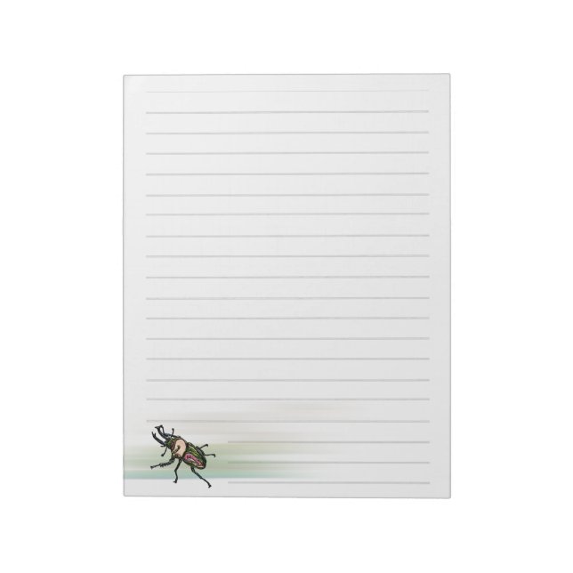 Rainbow Stag Beetle Notepad (Rotated)
