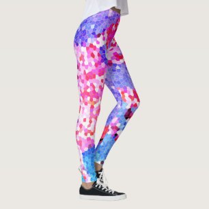 Rainbow Stain Glass Mermaid Leggings Yoga pants