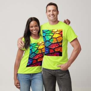 Rainbow Stained Glass Close-Up Art T-Shirt