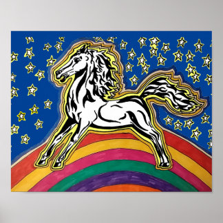 Rainbow Stallion Wall Poster