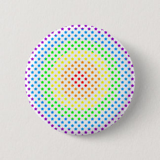 Rainbow Star Burst 6 Cm Round Badge