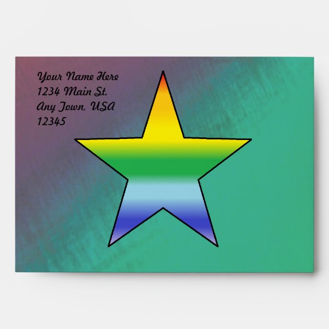 Rainbow Star Envelopes (Front)