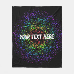Rainbow Star Galaxy Void Fleece Blanket