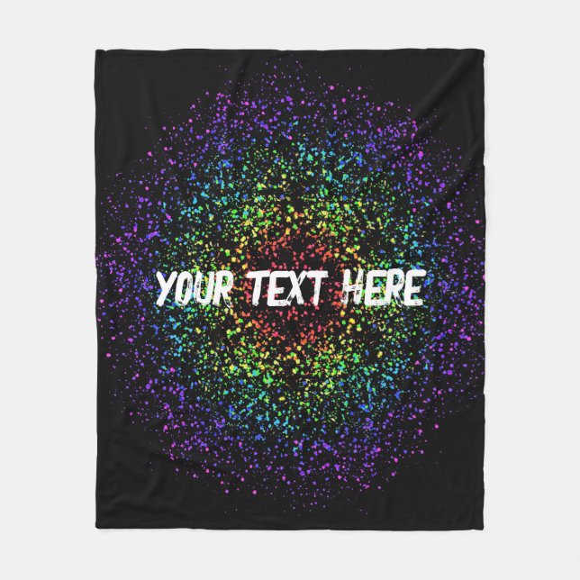 Rainbow Star Galaxy Void Fleece Blanket (Front)
