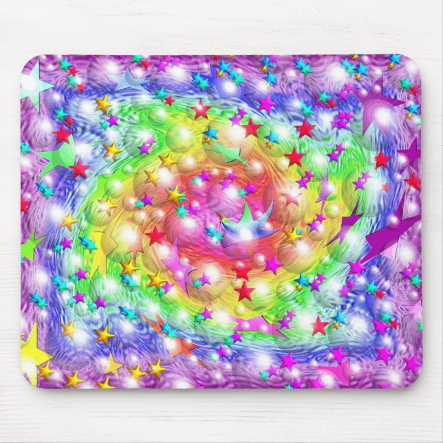 Rainbow Star Parade Mouse Pad (Front)