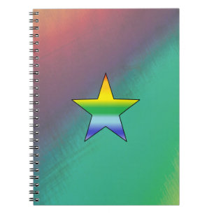 Rainbow Star Spiral Notebook