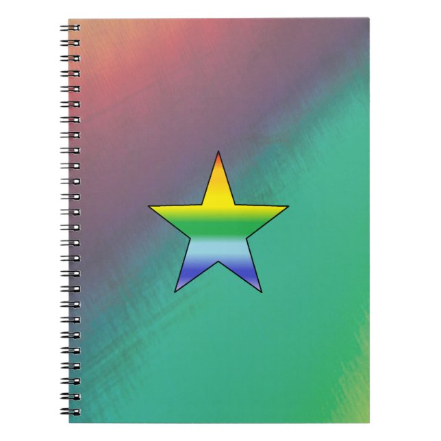 Rainbow Star Spiral Notebook (Front)