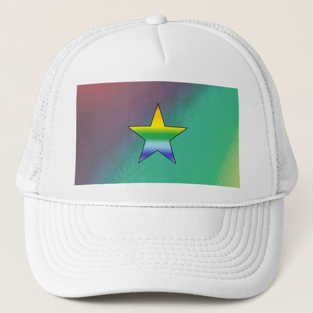 Rainbow Star Trucker Hat (Front)