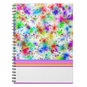 Rainbow starbursts notebook
