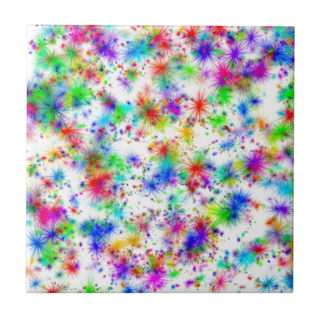 Rainbow starbursts tile (Front)