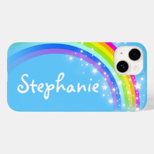 Rainbow starry sky blue custom name Case-Mate iPhone 14 case