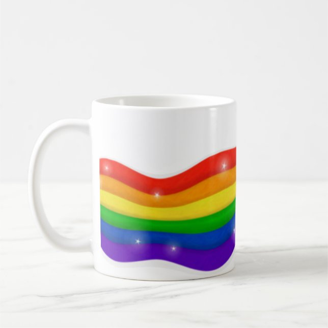 Rainbow & Stars Coffee Mug (Left)