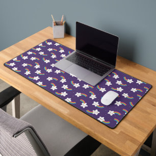 Rainbow Stars Desk Mat
