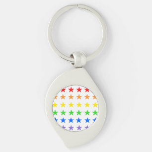 Rainbow stars  key ring