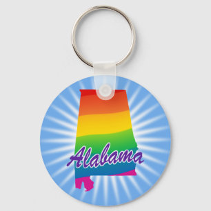 Rainbow State Of Alabama Key Ring