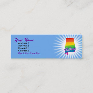 Rainbow State Of Alabama Mini Business Card