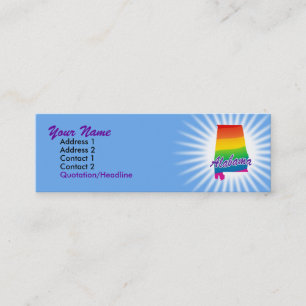 Rainbow State Of Alabama Mini Business Card