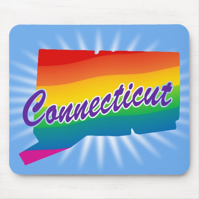 Rainbow State Of Connecticut Mouse Pad (Front)