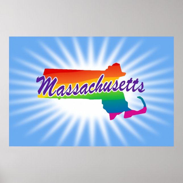 Rainbow State Of Massachusetts Poster (Front)
