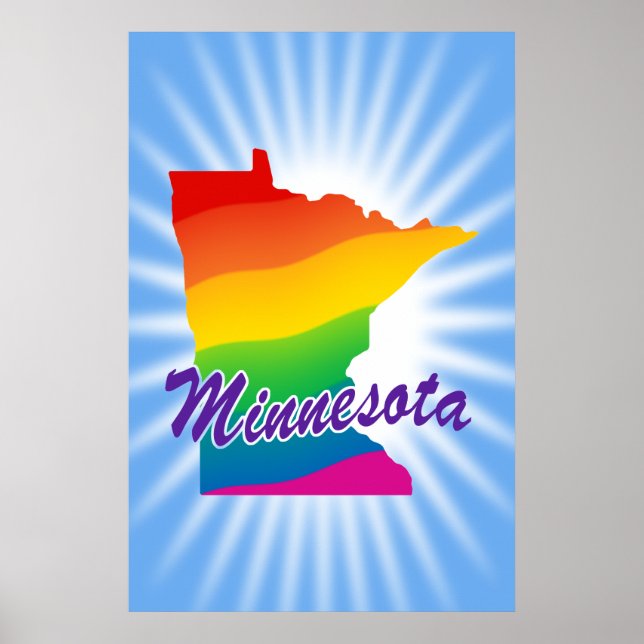 Rainbow State Of Minnesota Poster (Front)