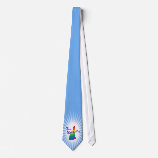 Rainbow State Of New Hampshire Tie (Front)