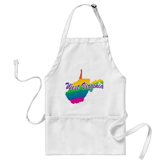 Rainbow State Of West Virginia Standard Apron (Front)