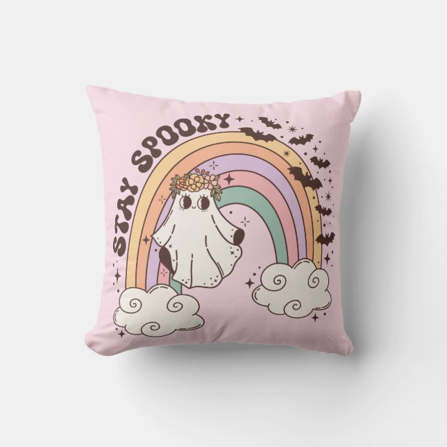 Rainbow Stay Spooky Cushion (Front)