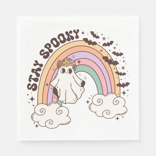 Rainbow Stay Spooky Napkin (Front)