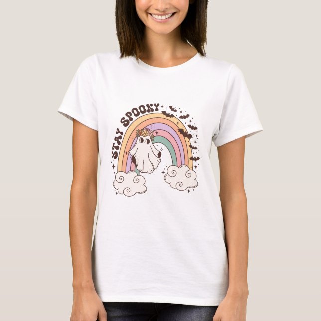 Rainbow Stay Spooky T-Shirt (Front)
