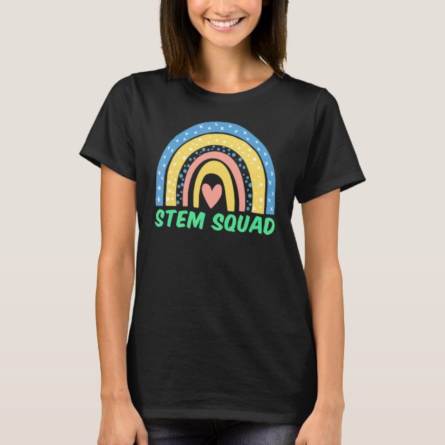Rainbow Stem Science Technology Engineering Math T T-Shirt (Front)