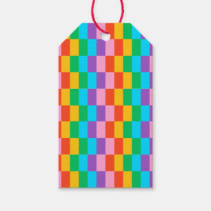 Rainbow Steps Blocks Gift Tag – Bold & Colourful