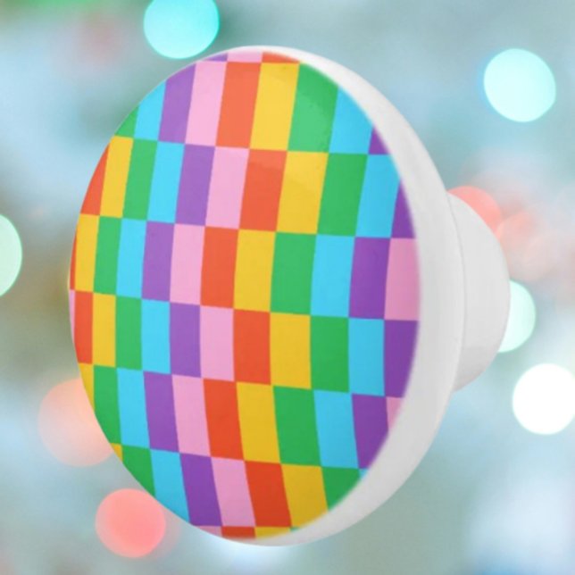 Rainbow Steps Blocks Pattern Ceramic Knob (Creator Uploaded)