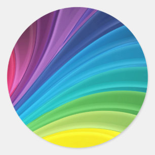 Rainbow Sticker Envelope Seal Wedding Favour Tag