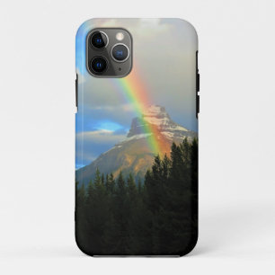 Rainbow & Storm Clouds Over Snowy Canada Mountain Case-Mate iPhone Case