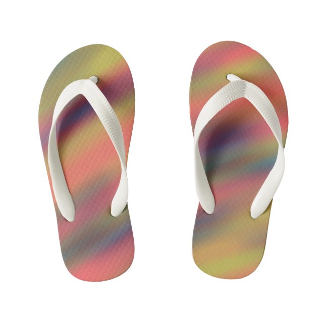 Rainbow streaks kid's jandals (Footbed)
