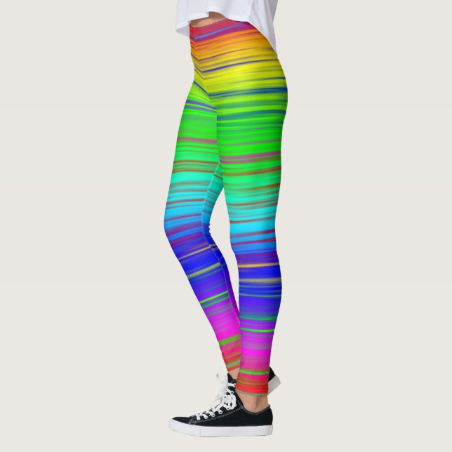 Rainbow Streaks Leggings (Left)