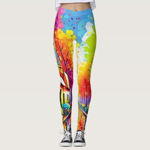 Rainbow Street: Vivid Town Leggings