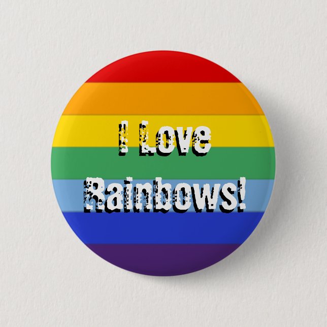 Rainbow Stripe 6 Cm Round Badge (Front)