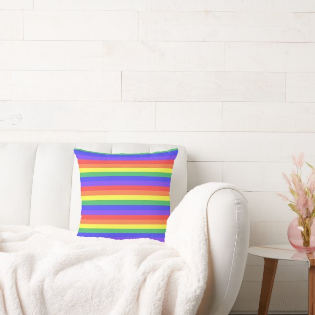 Rainbow Stripe Cushion (Couch)