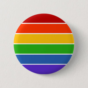 Rainbow Stripe Pride 6 Cm Round Badge