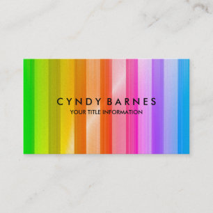 Rainbow Stripe Sheen Business Card